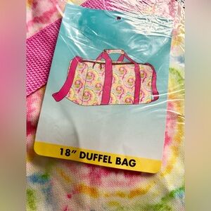 Tie dyeTravel Duffel Bag NWT 18inch pink duffel bag